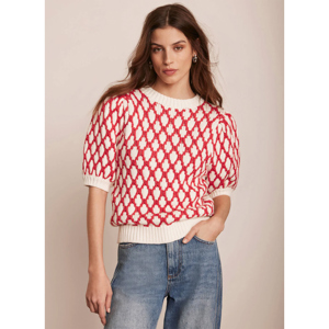 Mint Velvet Red Graphic Knit Top